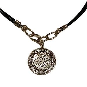 SILPADA Cutout Flower Disk Medallion Pendant Necklace Israel Sterling 925